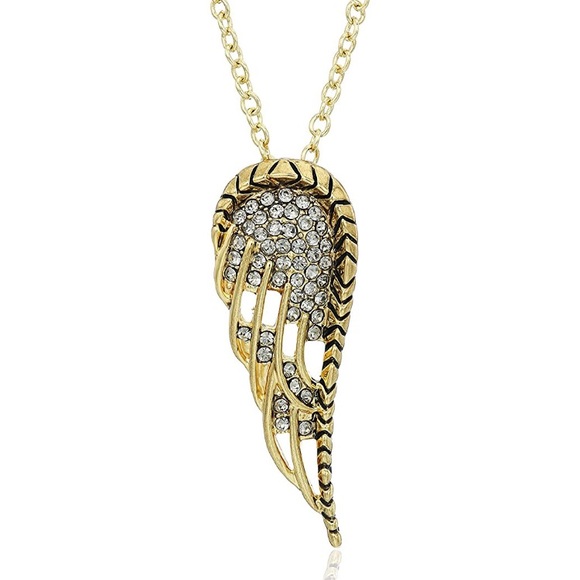 House of Harlow 1960 Jewelry - house of harlow // gold pavé wing necklace